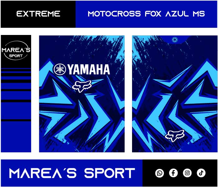Motocross Fox Azul MS