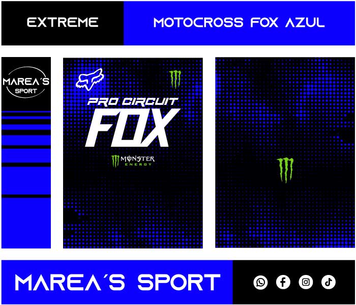 Motocross Fox Azul