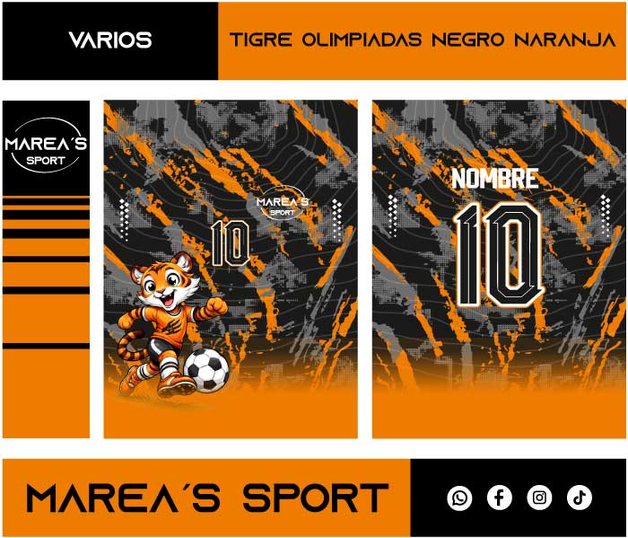 TIGRE OLIMPIADAS NEGRO NARANJA
